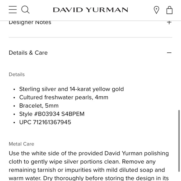 David Yurman Classic Cable Bracelet with 14K Yellow Gold and Pearls, 5mm - Picture 3 of 13